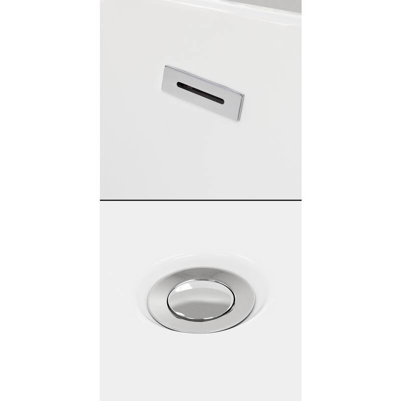 Wyndham Collection Juno 59-Inch Matte White Freestanding Tub w/ Faucet