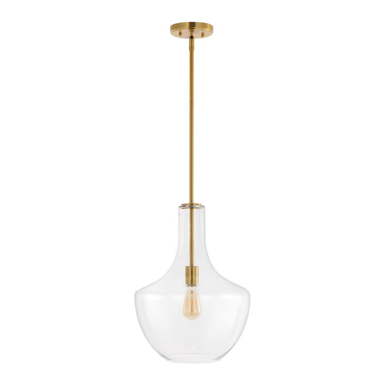 Bettina 1- Light Mid-Century Modern Iron/Glass LED Pendant, by JONATHAN Y