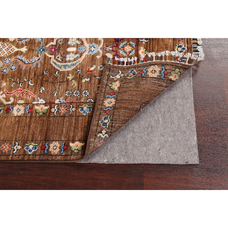Vegetable Dye Floral Ziegler Oriental Area Rug Wool Handmade Carpet - 5'0" x 6'7"