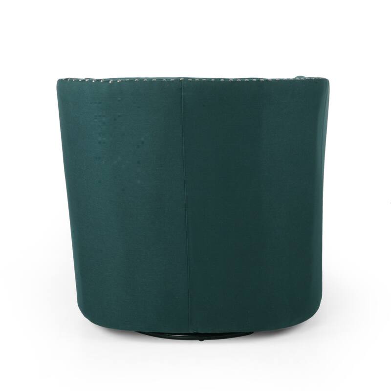 31.25" Upholstered Swivel Club Chair
