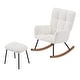 preview thumbnail 26 of 24, Rocking Chair Nursery Glider Chair High Back Rocking Armchair Upholstered Lounge Chair