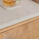 preview thumbnail 7 of 17, Spence Wooden Bar Cabinet with Marble Top