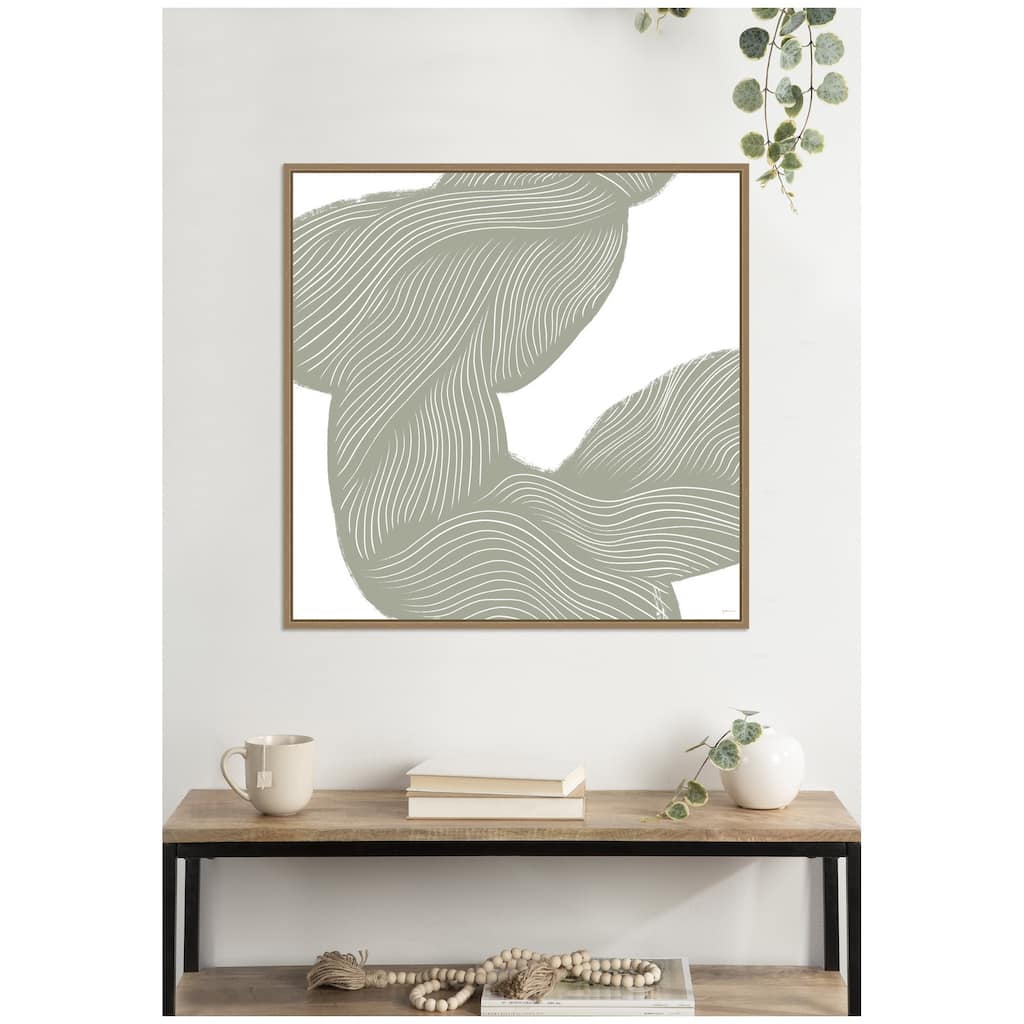 Kate and Laurel Movement Lines by Gabrielly Guedes Framed Canvas Wall Art Print