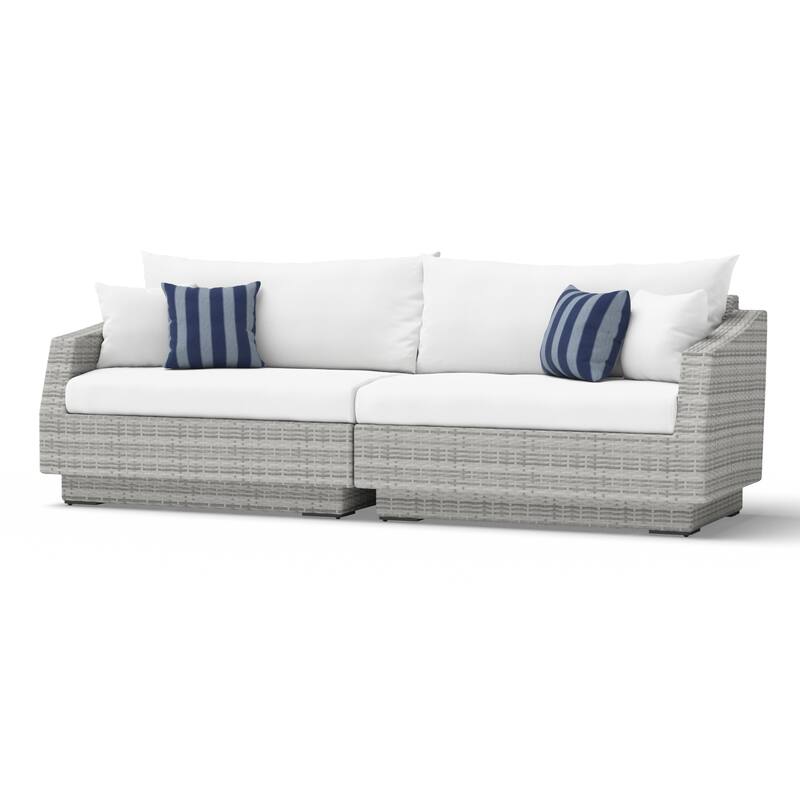 Cannes Deluxe 8 Piece Sunbrella Outdoor Patio Sofa & Club Chair Set