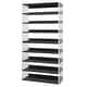 preview thumbnail 11 of 11, 9-Tier Wood Shoe Storage Rack with Acrylic Side for Entryway