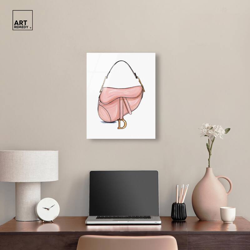 Doll Memories - Blush Pink Bag Acrylic by Art Remedy, Ready to Hang