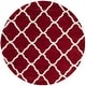 preview thumbnail 137 of 145, SAFAVIEH Hudson Shag Ariola Trellis 2-inch Thick Rug 7' Round - Red/Ivory