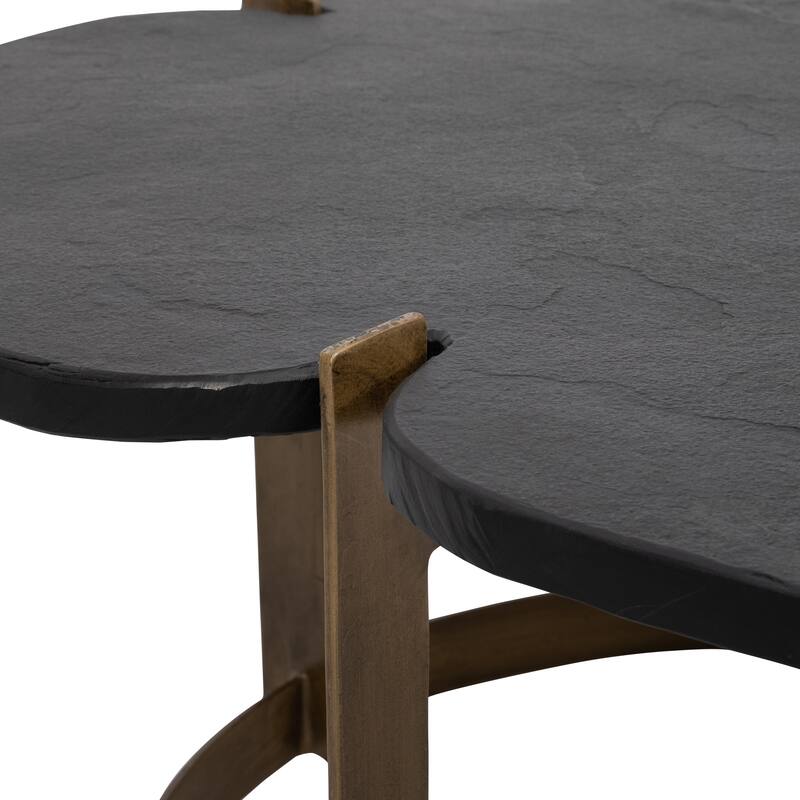 Sagebrook Home Modern Metal Black/gold, Stone Top, Side Tables or Coffee Table