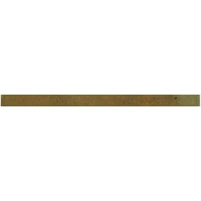 Apollo tile 0.5" x 8" Antiek Glossy Olive Green Ceramic Tile (0.7 sq ft/case) - 10 Pack