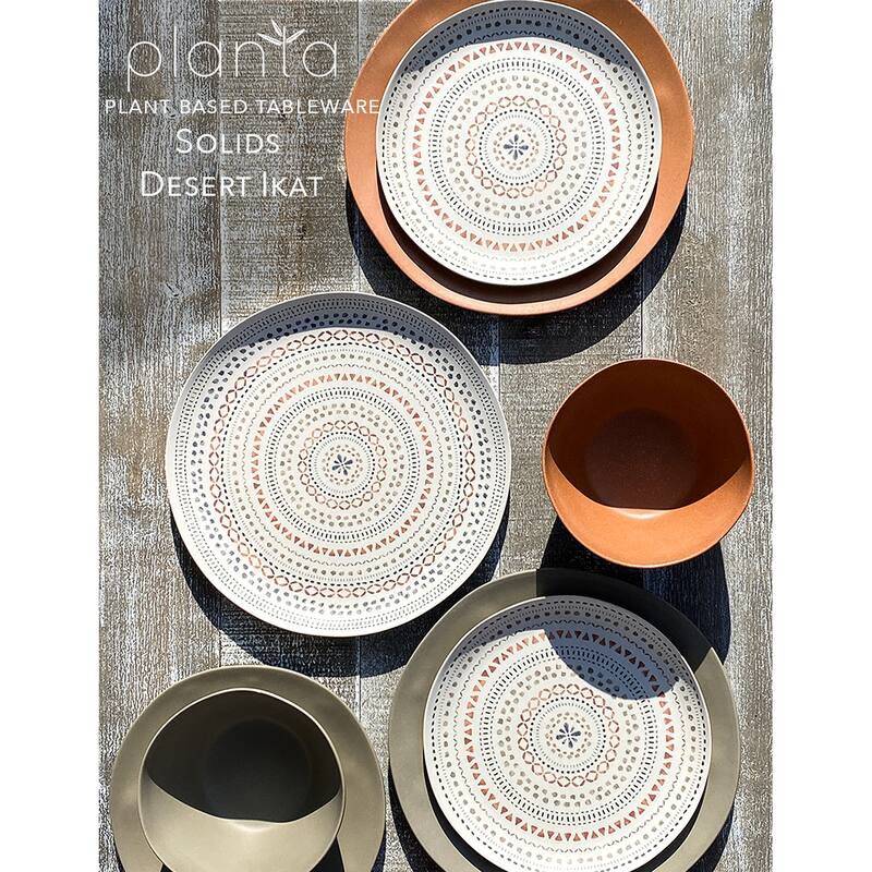 Abode Homewares Desert Mandala Planta Low Bowl - Beige - 7.4" - Set of 6