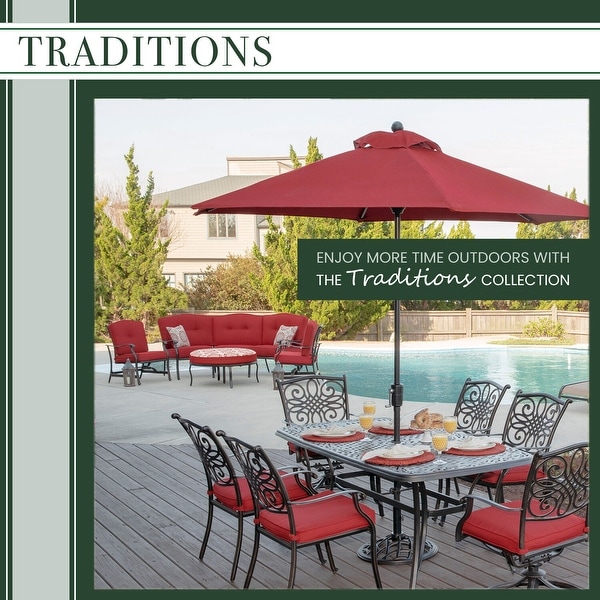 Hanover traditions 9 shop piece patio set