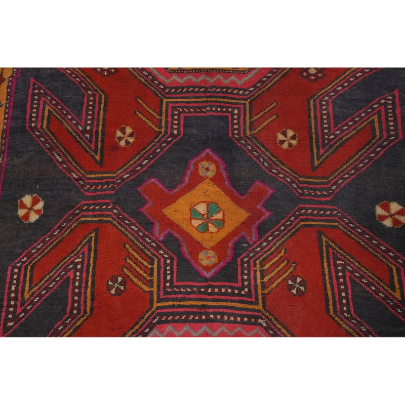 Hand Knotted Oriental 100% Wool Carpet Traditional Tribal Red Meshkin Area Rug - 10' 0'' X 4' 9''