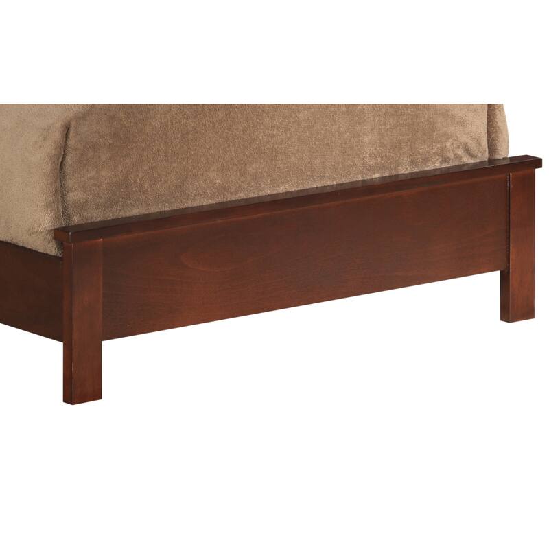 Roomfitters Upholstered Platform Bed Frame with Horizontal Channel Padded Headboard, No Box Spring Needed