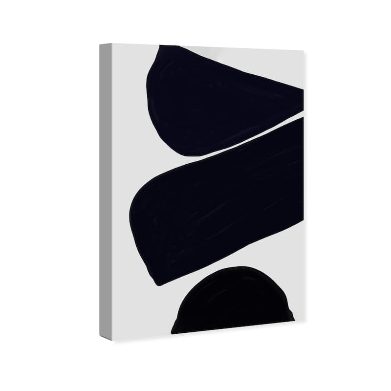 Wynwood Studio Canvas Abstract Elements Black and Light Gray Modern & Contemporary Wall Art Canvas Print