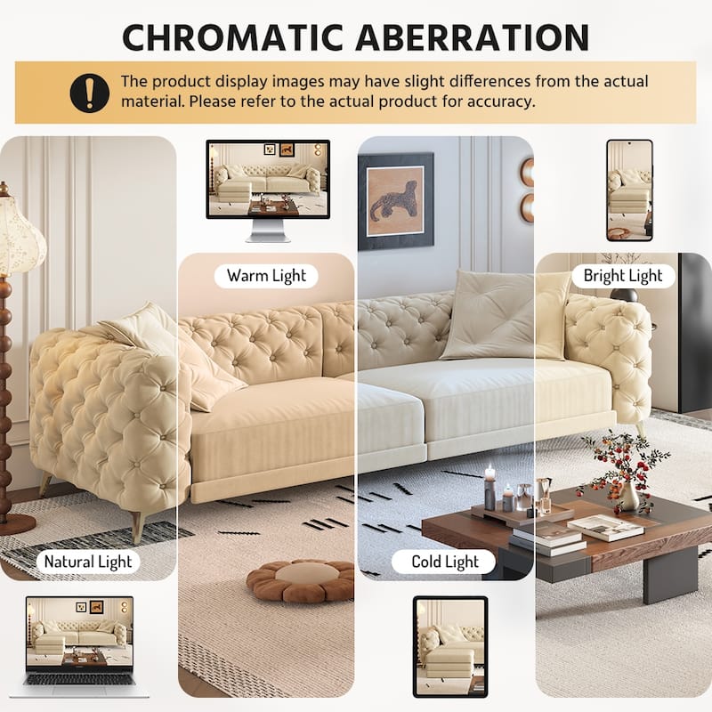 97.7" 3-in-1 Convertible Sleeper Sofa, Pull Out Sofa Bed with Ottoman, 4-Seater for Small Spaces & Apartments
