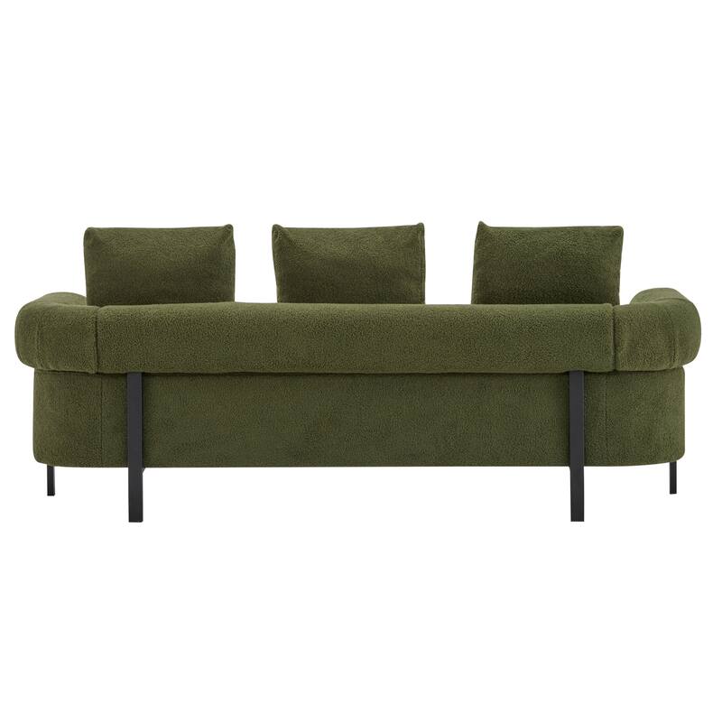 Roomfitters 78" Modern 3-Seater Sofa, Oversized Comfy Couch with 3 Plush Pillows for Living Room, Bedroom, Apartment