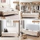 preview thumbnail 65 of 79, 66" Storage Bench King Size End of Bed with Double Lids and Gold Legs
