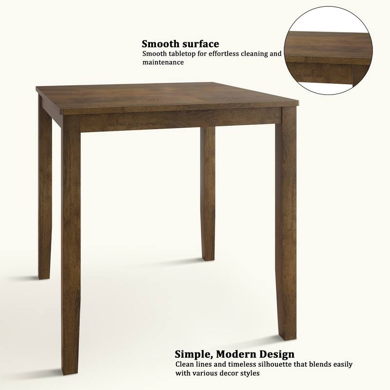 CraftPorch Simple Classy Square Counter Height Dining Table