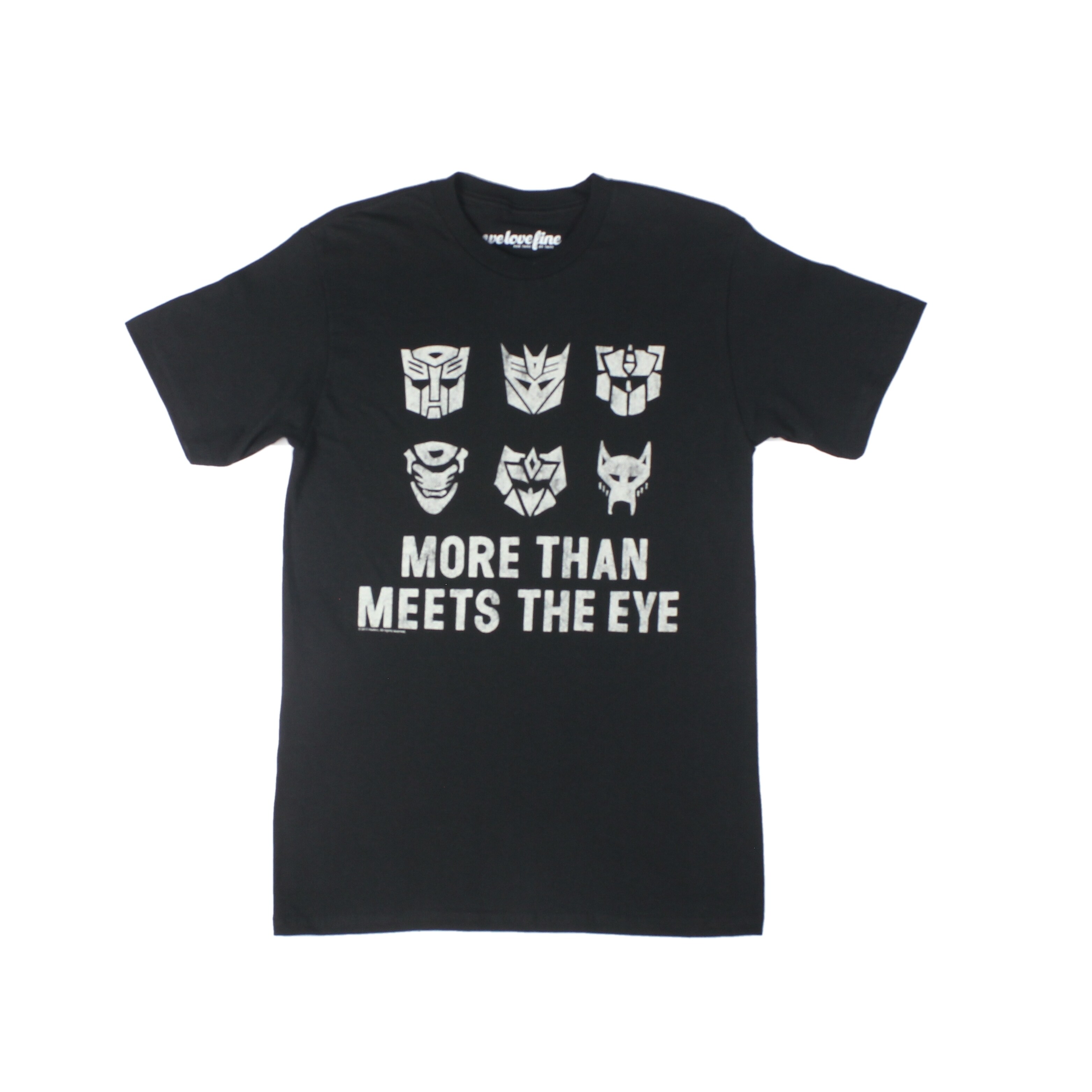 Shop Transformers Heads More Than Meets The Eye Black T Shirt