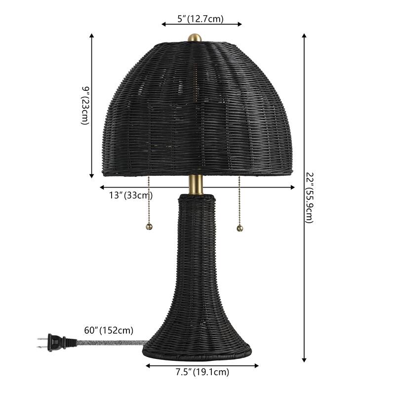 Margie 22" Rustic Iron LED Table Lamp, by JONATHAN Y