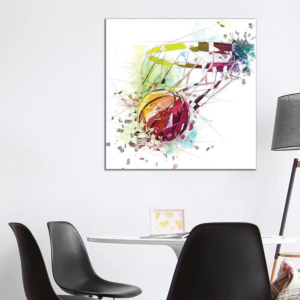 iCanvas "Basketball And Net" by Katia Skye Canvas Print
