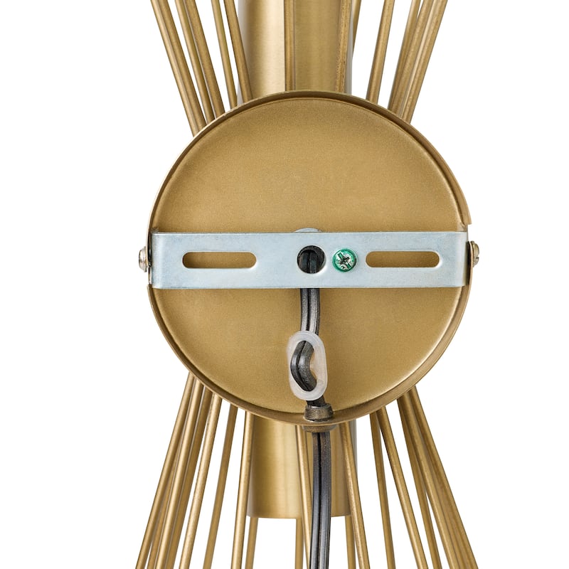 Ewan River of Goods Gold Metal Indoor Wall Sconce - 6.5" x 5.5" x 16.5"