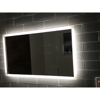 Shop Backlit Mirror Rectangle 40x24 Free Shipping