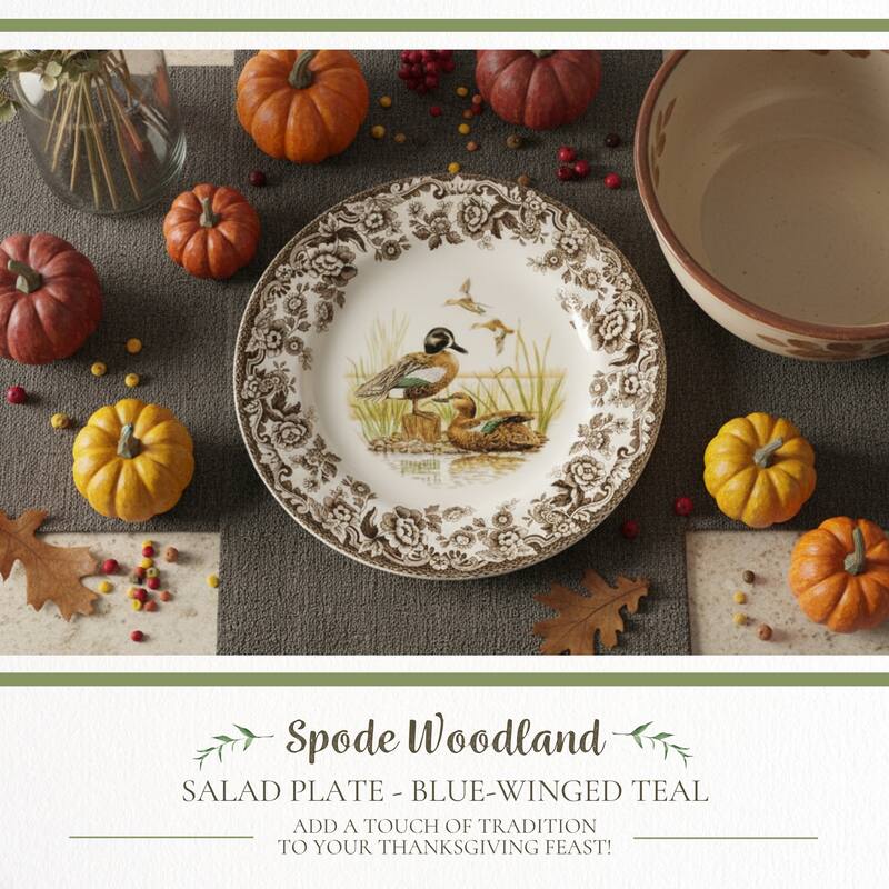 Spode Woodland Salad Plate Birds Motif - 8 inch