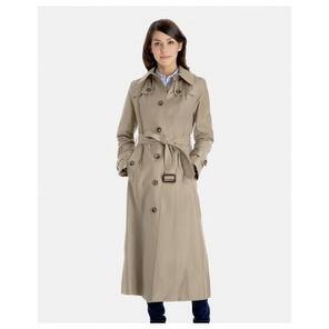 Shop London Fog Maxi Trench Coat With A Strap In Beige Petite Xs
