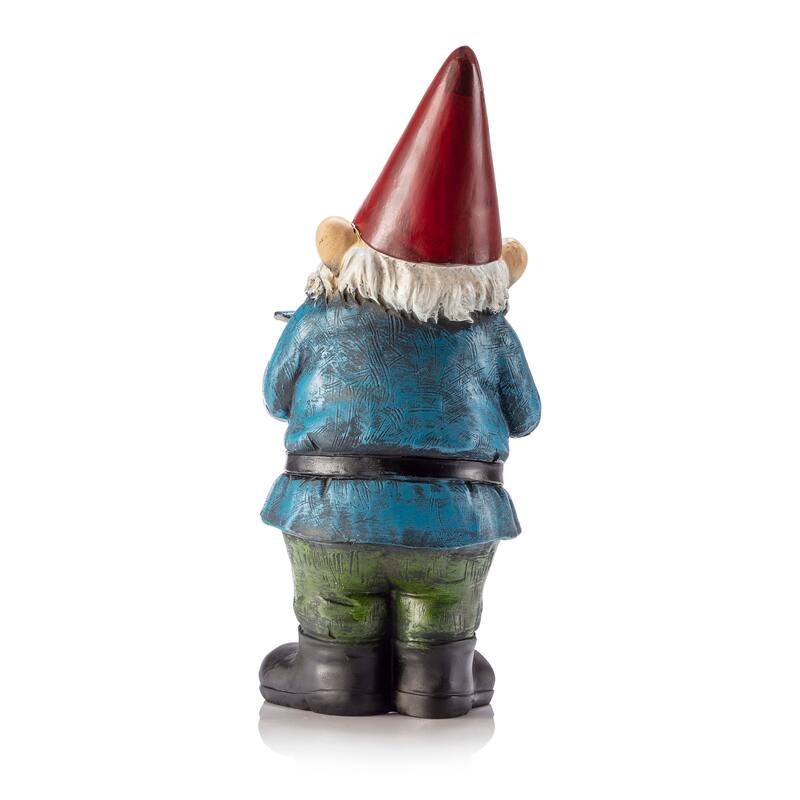 Gnome Folding Hands Looking Up Garden Statue