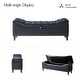 preview thumbnail 11 of 38, Zona 59"W Traditional Faux Leather Tufted Upholstered Storage Bench With Soild Wood Legs and Nailhead Trim By HULALA HOME