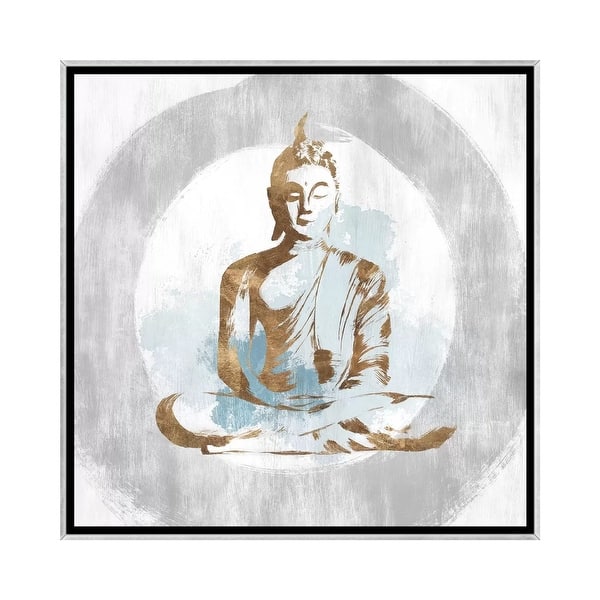 slide 2 of 18, iCanvas "Buddhist II" by Isabelle Z Framed Silver - 18x18