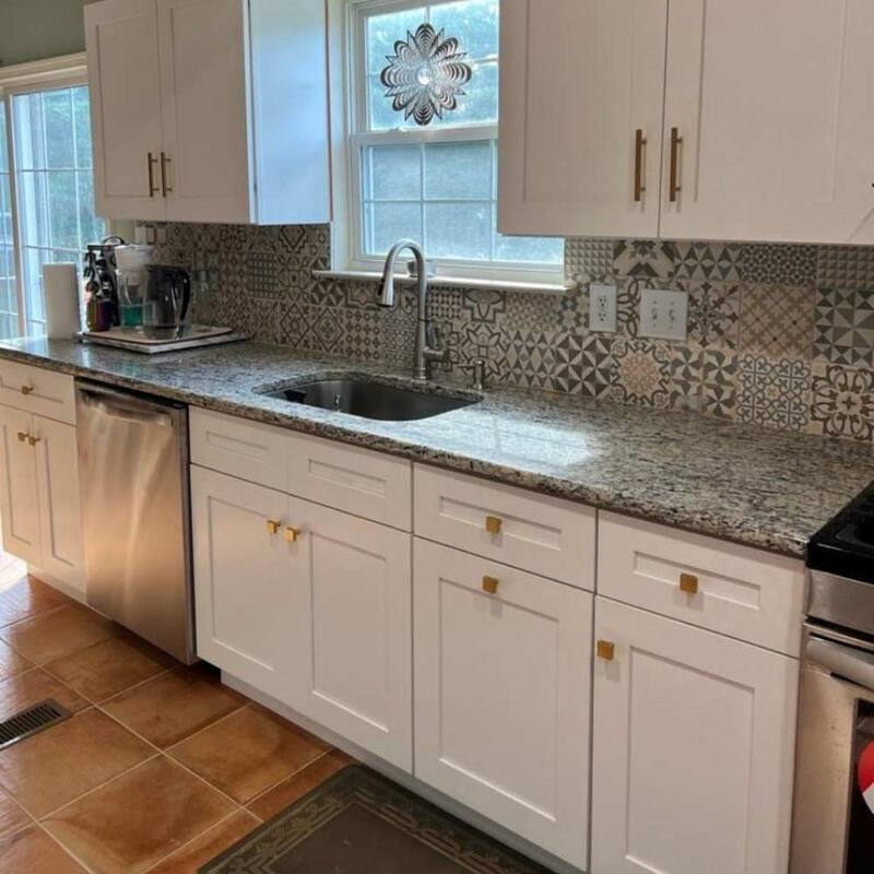 Ellis Taco 6.5x6.5 Matte Porcelain Encaustic Tile - Floor, Wall & Backsplash