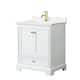Option White / White Quartz Top / Brushed Gold Hardware