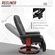 Thumbnail 4, HomCom Faux Leather Adjustable Manual Swivel Base Recliner Chair with Comfortable and Relaxing Footrest. Changes active main hero.