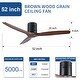 preview thumbnail 115 of 157, YUHAO SylvanAir Modern 52 in. Flush Mount Outdoor/Indoor Ceiling Fan with 3 Solid Wood Blades and DC Reversible Motor
