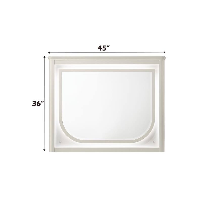 Laveda Pearl White LED Mirror - Decorative Accent