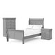 preview thumbnail 40 of 67, Furniture of America Mayday Modern Solid Wood 3-Piece Sleigh Bedroom Set