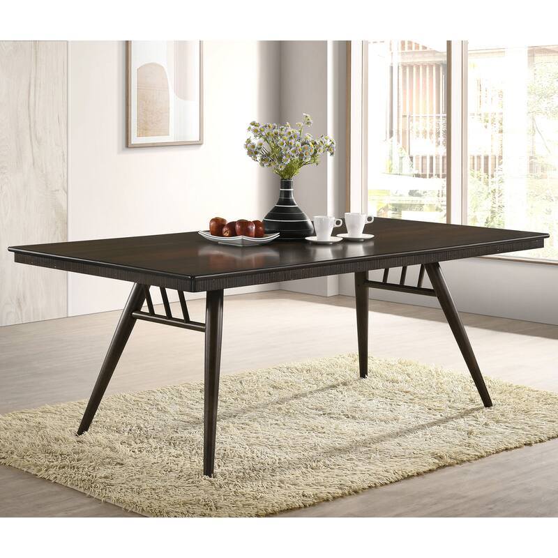 Wes Rectangular 80-inch Wood Dining Table Dark Walnut
