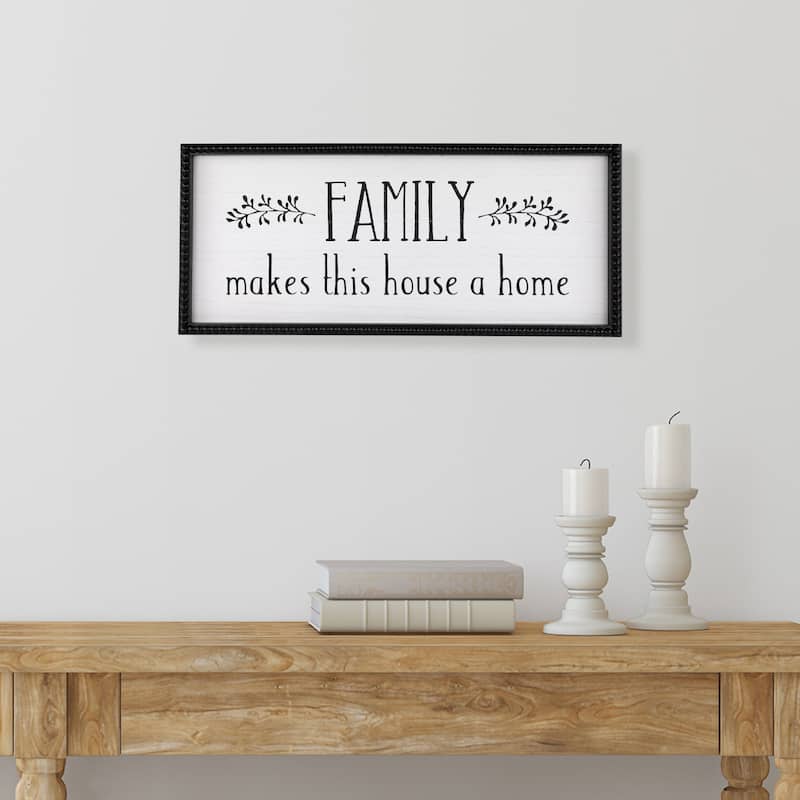 Family Makes This House a Home Framed Wall Art - 23.75"