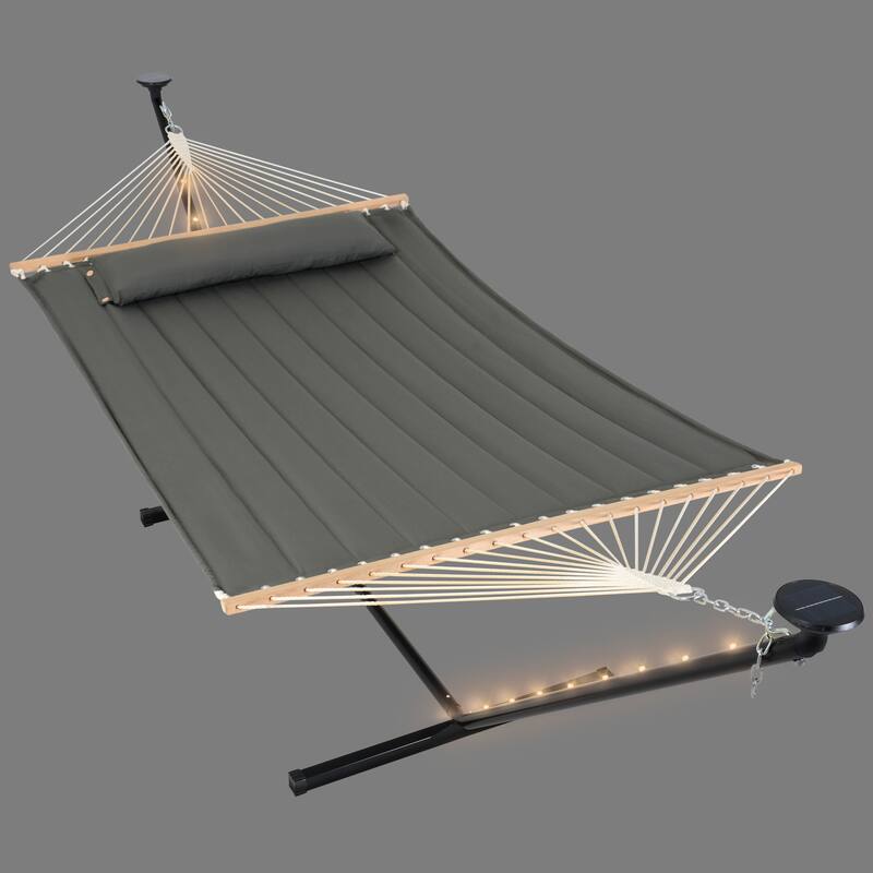 12 ft. Hammock with Stand - 149.6*55.1*45.3 - Dark Gray