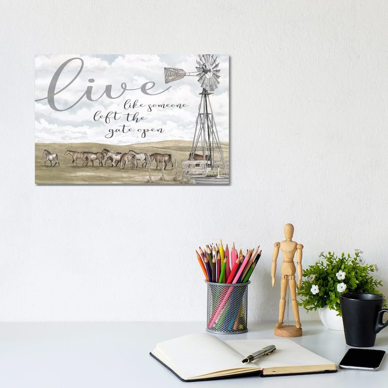 iCanvas "Live Like Someone" by Cindy Jacobs Canvas Print - 8x12x0.75