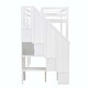 preview thumbnail 13 of 30, Loft Bed Frame with Storage Staircase and Double Desks and Shelves