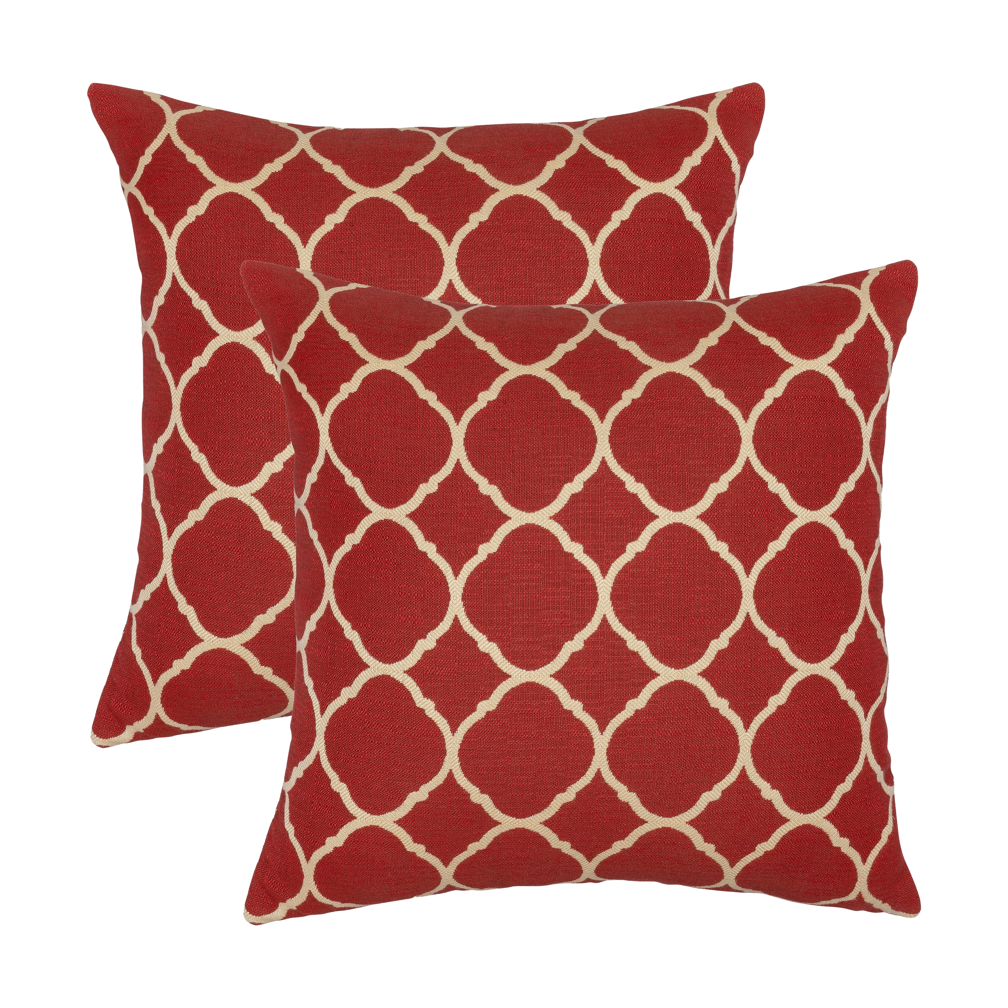 Austin Horn Classics Sunbrella Accord Crimson 18 Inch Pillow Set Of 2