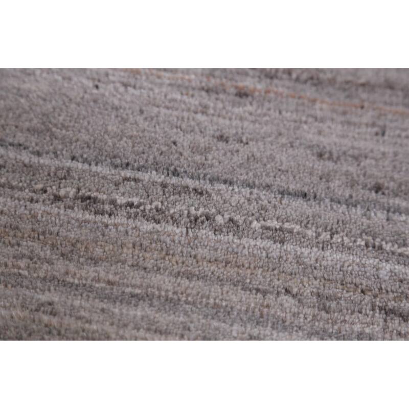 Hand Knotted Oriental 100% Wool Carpet Tribal Tribal Greys & Charcoal Gabbeh Area Rug - 12' 2'' X 9' 2''
