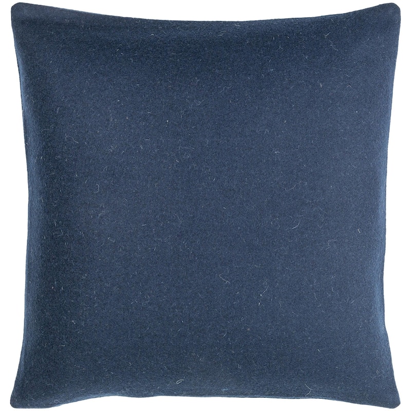 Artistic Weavers Tuomas Solid Felt Throw Pillow - 20x20 Cover Only - Ink Blue