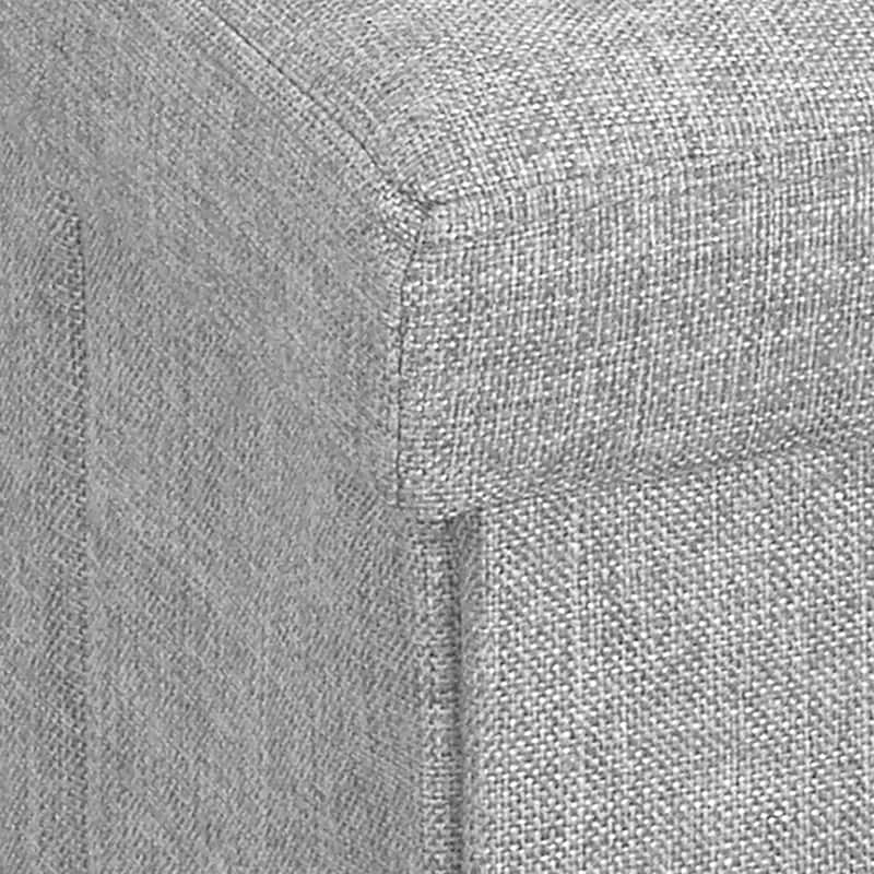 Simplify Linen Look Single Foldable Ottoman in Grey