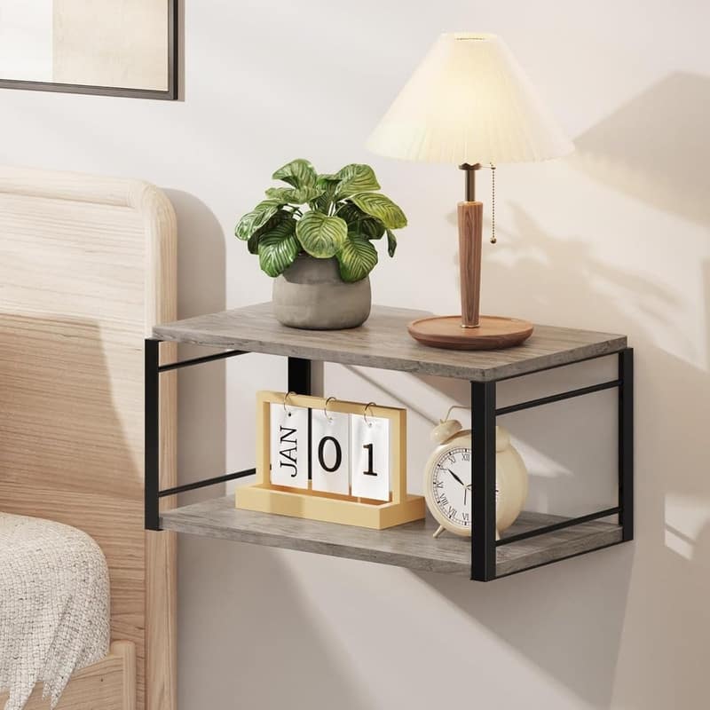 Modern Floating TV Stand - Vintage Gray