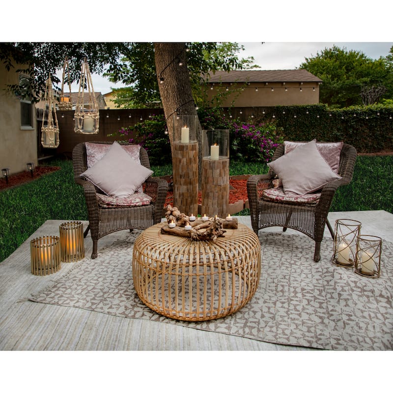 Sagebrook Home Modern Glam Glass and Metal Hurricane Candle Holder - Gold - 6" x 6" x 10"
