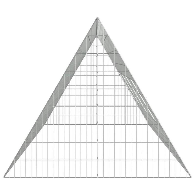 vidaXL Rabbit Cage Silver 215 x 100 x 85 cm Galvanised Steel